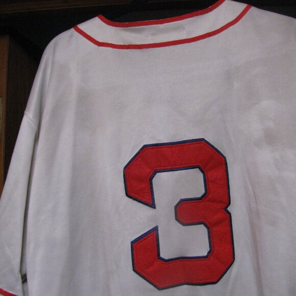 VTG MITCHELL & NESS  BABE RUTH # 3 BOSTON BRAVES RETRO THROWBACK JERSEY SIZE 54 - Picture 7 of 9
